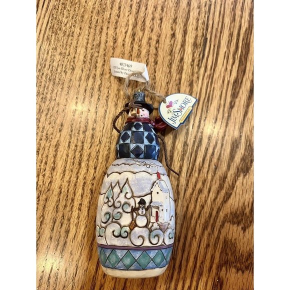 Jim Shore Snowman 2011 with Winter Scene Ornament Christmas Figurine #4023469 - Picture 5 of 10